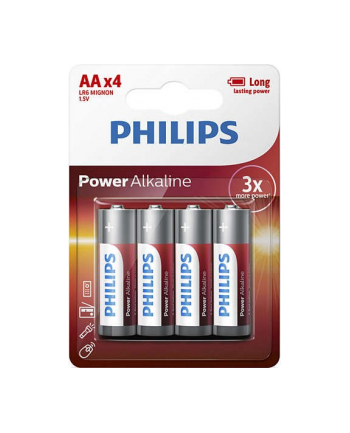 philips Baterie Power Alkaline AA 4szt. blister