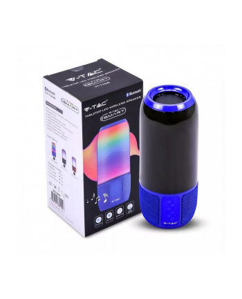 v-tac Głośnik przenośny Bluetooth LED Niebieski