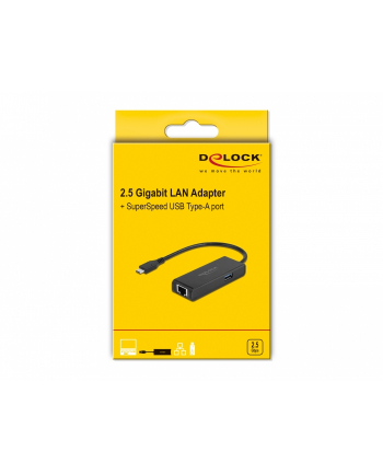 DeLOCK USB-C Adap> 2.5 GigaLan USB-A Bu - 63826