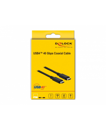 DeLOCK cable USB4 40Gbps coaxial 0.8m bk - 86979