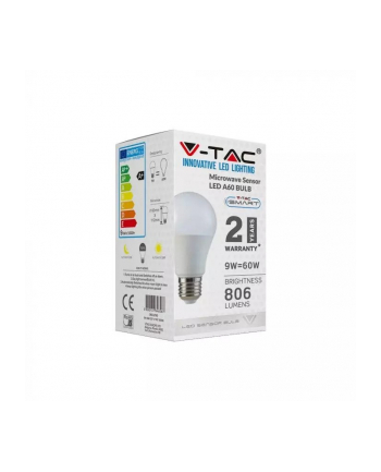 v-tac Żarówka LED Smart E27 9W A60 4000K 806lm