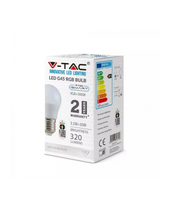 v-tac Żarówka LED smart E27 3,5W G45 RGB+6400K