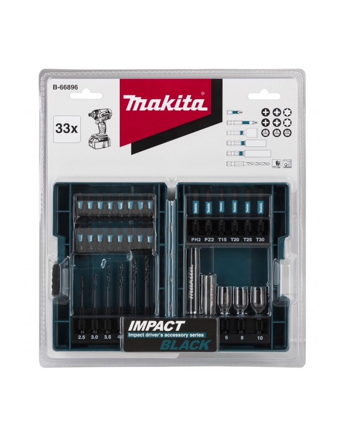 Makita drill bit set 33 pieces B-66896 główny