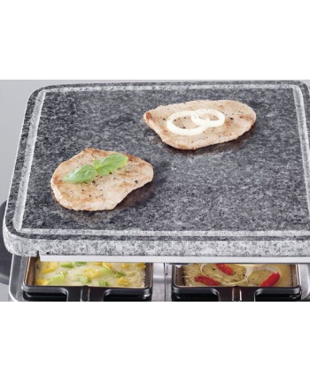 Severin Raclette Kolor: CZARNY - 1/2 natural stone, 1/2 grill plate