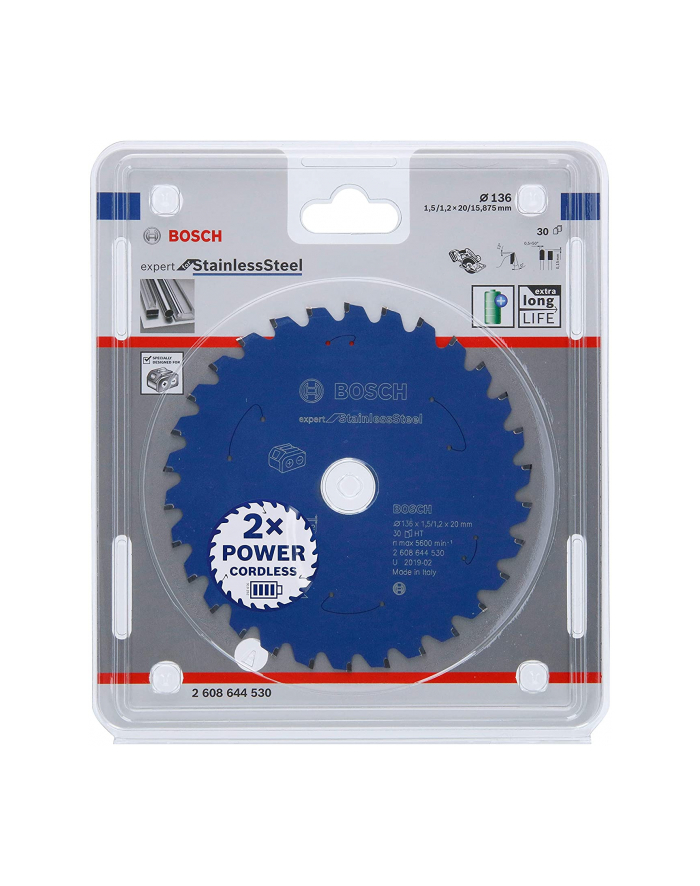 bosch powertools Bosch circular saw blade EfS 136x20x1.5 / 1.2x30T - 2608644530 główny