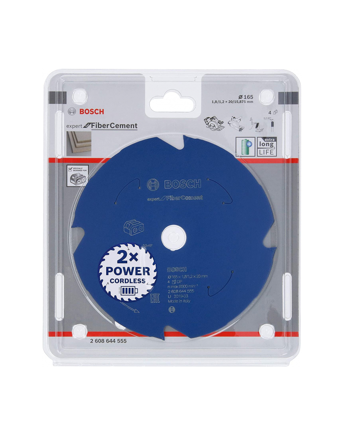 bosch powertools Bosch circular saw blade EfFC 165x20x1.8 / 1.2x4T - 2608644555 główny