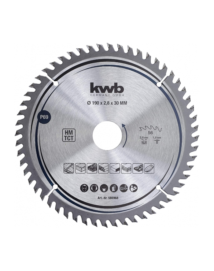 bosch powertools Bosch circular saw blade EfFC 190x30x1.8 / 1.2x4T - 2608644556 główny