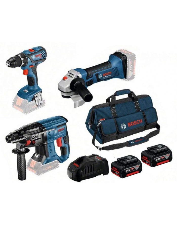 bosch powertools Bosch 18V set drill / driver GSR 18V-28 + GBH 18 V-21 + GWS 18V-Li Professional główny