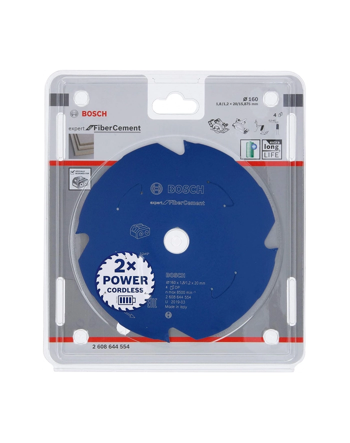 bosch powertools Bosch circular saw blade EfFC 160x20x1.8 / 1.2x4T - 2608644554 główny