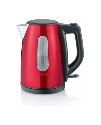 Severin kettle WK3417 1.0L - brushed stainless steel-Kolor: CZARNY / red-metal