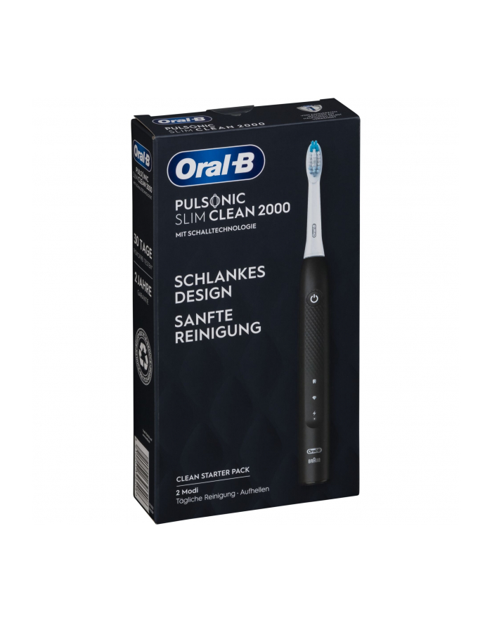 Braun Oral-B brush head Pulsonic Slim Clean Kolor: CZARNY - 2000 główny