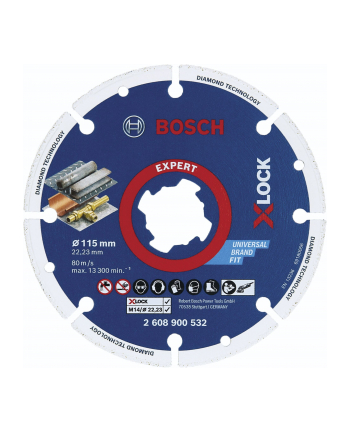bosch powertools Bosch X-LOCK diamond metal disc 115mm, cutting disc 2608900532