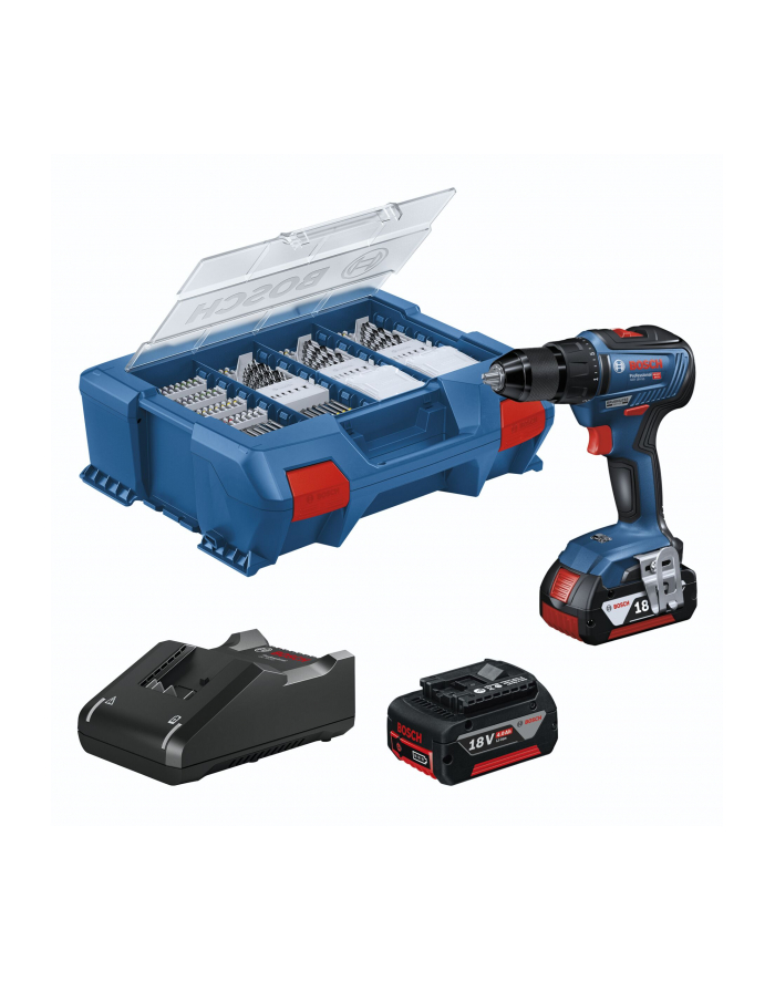 bosch powertools Bosch cordless drill driver 18V-55, GAL, 2x 4Ah + acc. (LC) - 06019H5209 główny