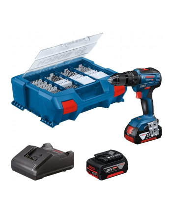 bosch powertools Bosch cordless hammer drill 18V-55 2x 4.0Ah + accessories (LC) - 06019H530A