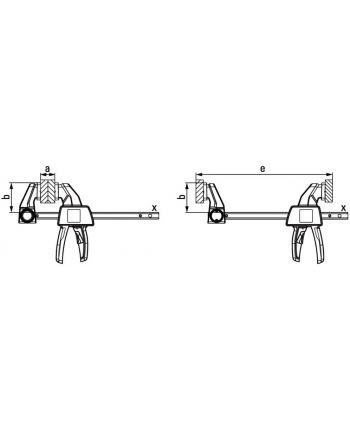 BESSEY 2x one-hand clamp EZS 110/40 - EZS11-4SET