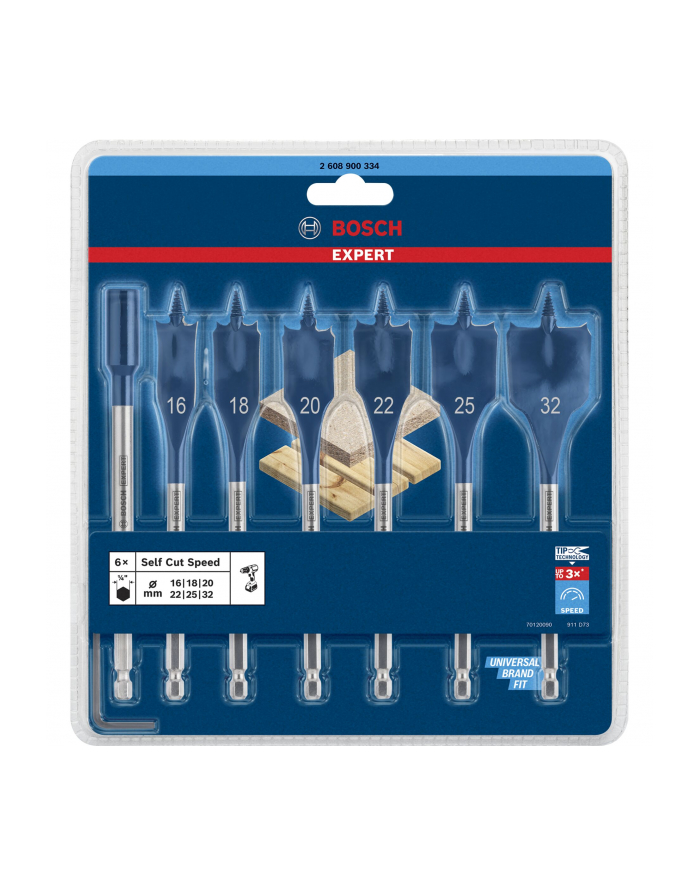 bosch powertools Bosch Expert Self Cut Speed ??flat drill bit set, 7 pieces, ? 16 - 32mm główny