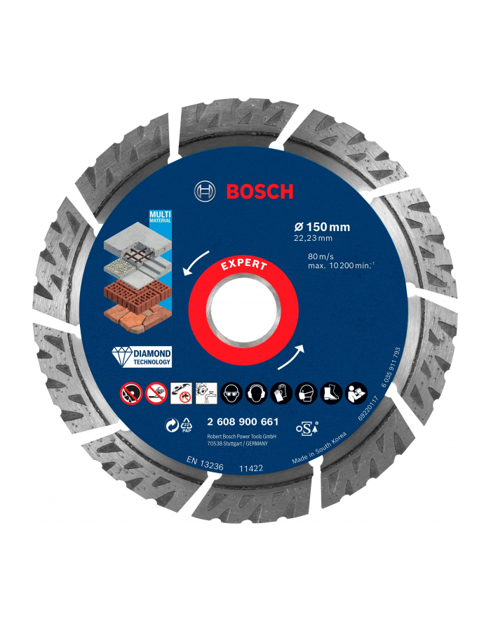 bosch powertools Bosch MultiMat DIA TS 150x22.23x2.4x12mm - 2608900661 EXPERT RANGE główny