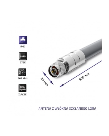 qoltec Antena LoRa | 5.8dBi | Zewnętrzna nr 2
