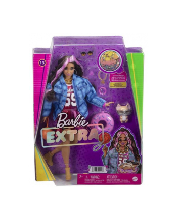 Barbie Lalka EXTRA MODA + akcesoria 13 HDJ46 GRN27 MATTEL