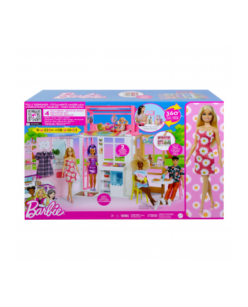 Barbie Kompaktowy domek + lalka HCD48 MATTEL
