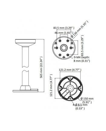 hikvision Uchwyt sufitowy DS-1471ZJ-135