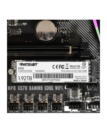 patriot Dysk SSD P310 1.92TB m.2 2280 2100/1800 PCIe NVMe Gen3 x 4 nr 1