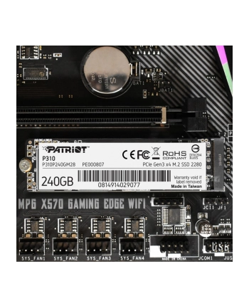 patriot Dysk SSD P310 240GB M.2 2280 1700/1000 PCIe NVMe Gen3 x 4 nr 1
