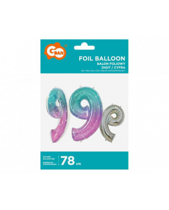 godan Balon foliowy Cyfra 9 Kosmos 78cm BC-HKS9