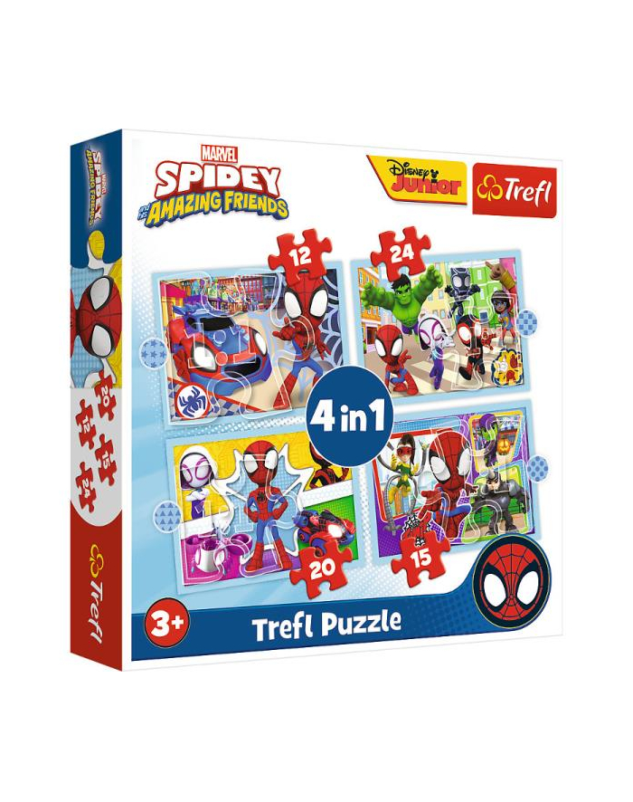 Puzzle 4w1 (12,15,20,24el) Ekipa Spiday'a Spiday i Przyjaciele 34611 Trefl główny
