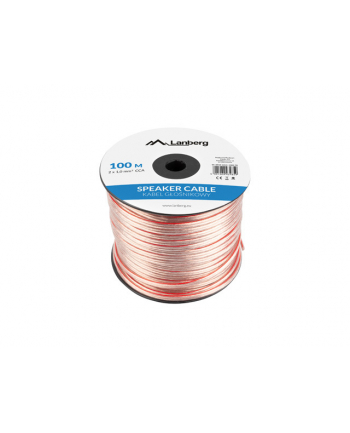 lanberg Kabel głośnikowy 2x1.0 100 SC-2X10-10CC-1000-TR nr 1