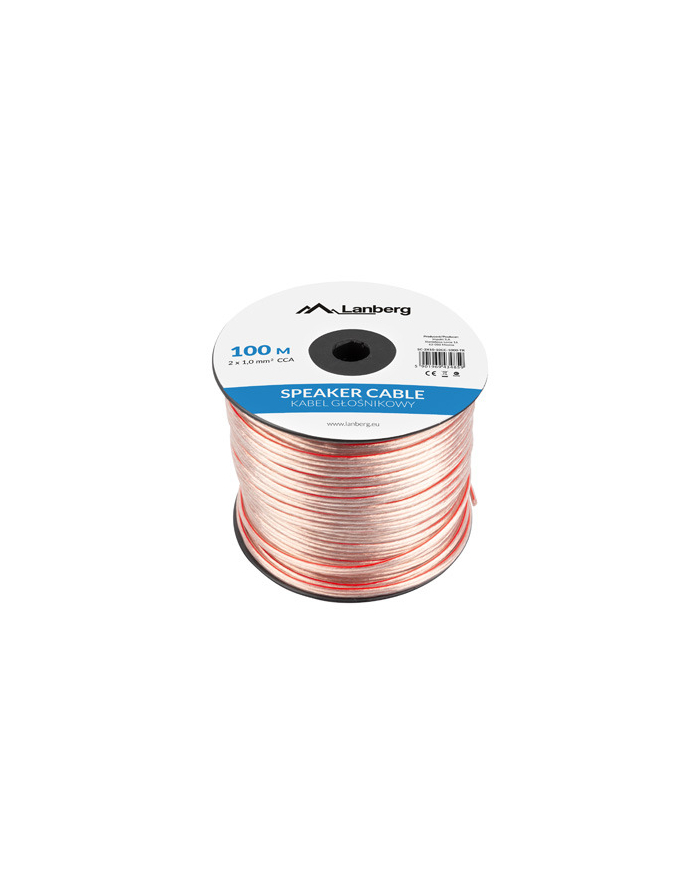 lanberg Kabel głośnikowy 2x1.0 100 SC-2X10-10CC-1000-TR główny