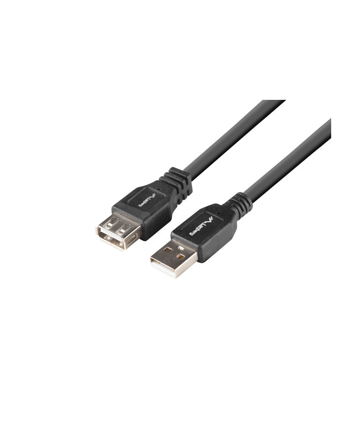 lanberg Przedłużacz USB-A M/F 2.0 1m czarny BOX główny