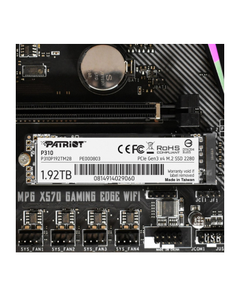 patriot Dysk SSD P310 1.92TB m.2 2280 2100/1800 PCIe NVMe Gen3 x 4