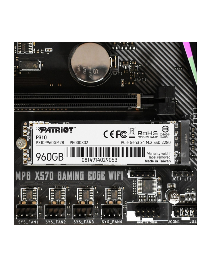 patriot Dysk SSD P310 960GB M.2 2280 2100/1800 PCIe NVMe Gen3 x 4 główny