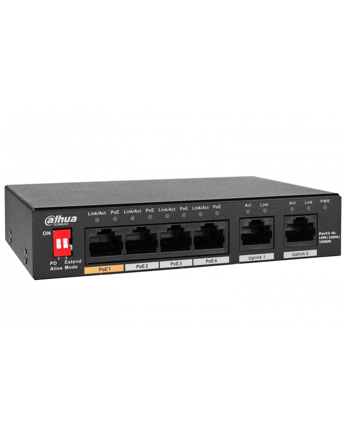 dahua Przełącznik PFS3006-4GT-60-V2 4 portowy switch POE główny