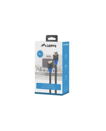 lanberg Kabel HDMI M/M V2.0 3m 4K pełna miedź czarny BOX
