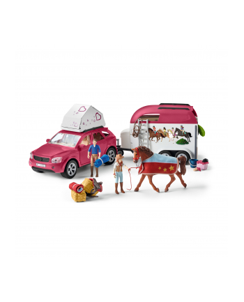 Schleich 42535 Końskie przygody z samochodem i przyczepą. Horse Club