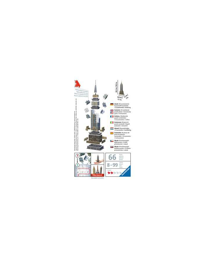 Puzzle 3D Mini budowle. Empire State Building 112715 RAVENSBURGER główny