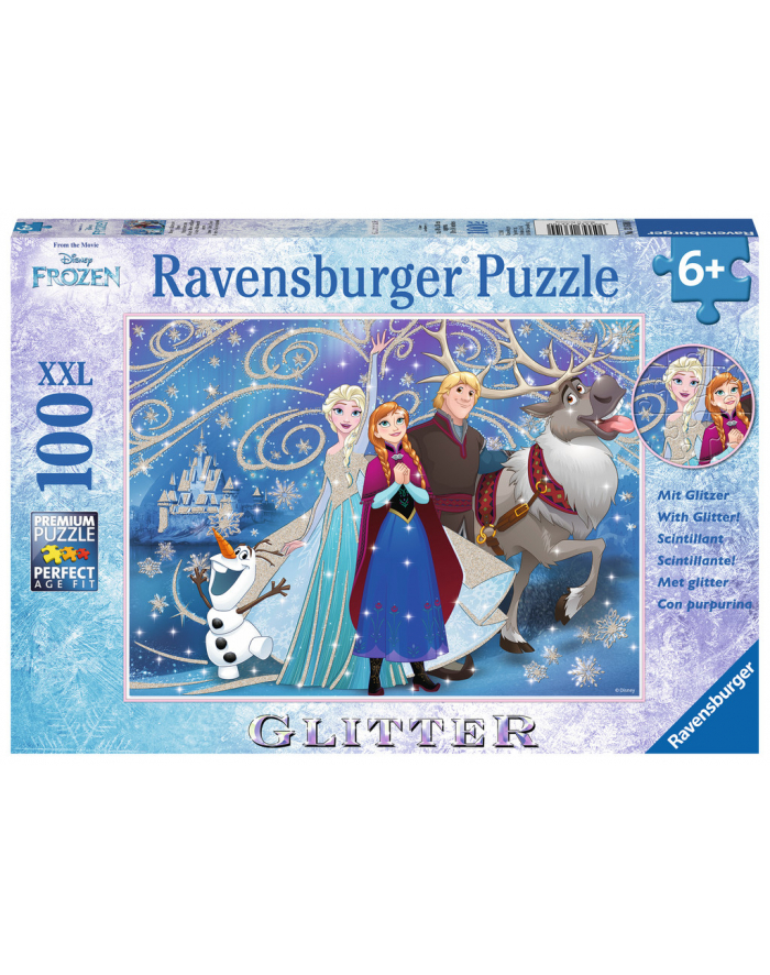 Puzzle 100el Kraina Lodu błyszczący śnieg 136100 RAVENSBURGER główny