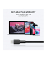 aukey CB-CL02 Black nylonowy kabel Lightning-USB C | USB Power Delivery USB-PD | 1.2m | certyfikat MFi Apple - nr 17