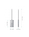 aukey CB-C78 aluminiowy HUB USB-C | 12w1 | RJ45 Ethernet 10/100/1000Mbps | 2xUSB 3.1 | 2xUSB 2.0 | 2xHDMI 4k@30Hz | VGA | SD i microSD | USB-C | USB-C - nr 15