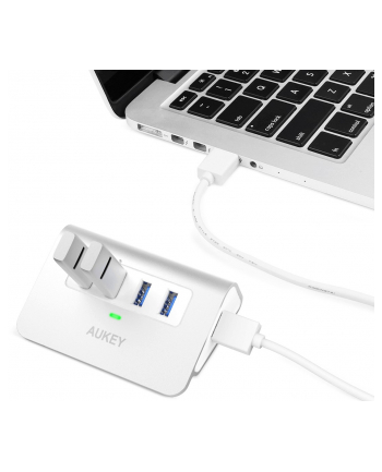 aukey CB-H5 aluminiowy HUB USB-A | 4xUSB 3.0 | 5Gbps