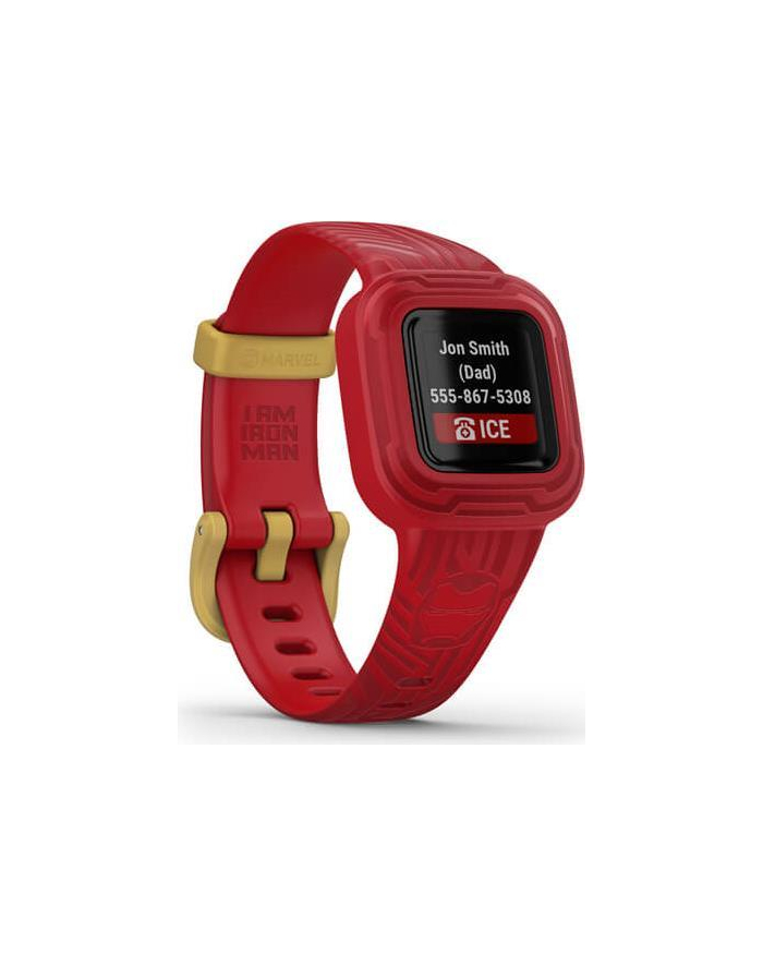 Garmin Vivofit Junior 3 Marvel Iron Man Komunikacja: Bluetooth | Wyświetlacz: 0,78'' | Wodoszczelność 5 ATM główny