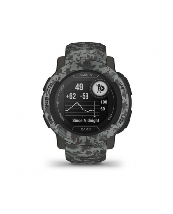 Garmin Instinct 2 Camo Edition z czujnikiem tętna HRM Elevate (grafitowy moro / grafitowy pasek)