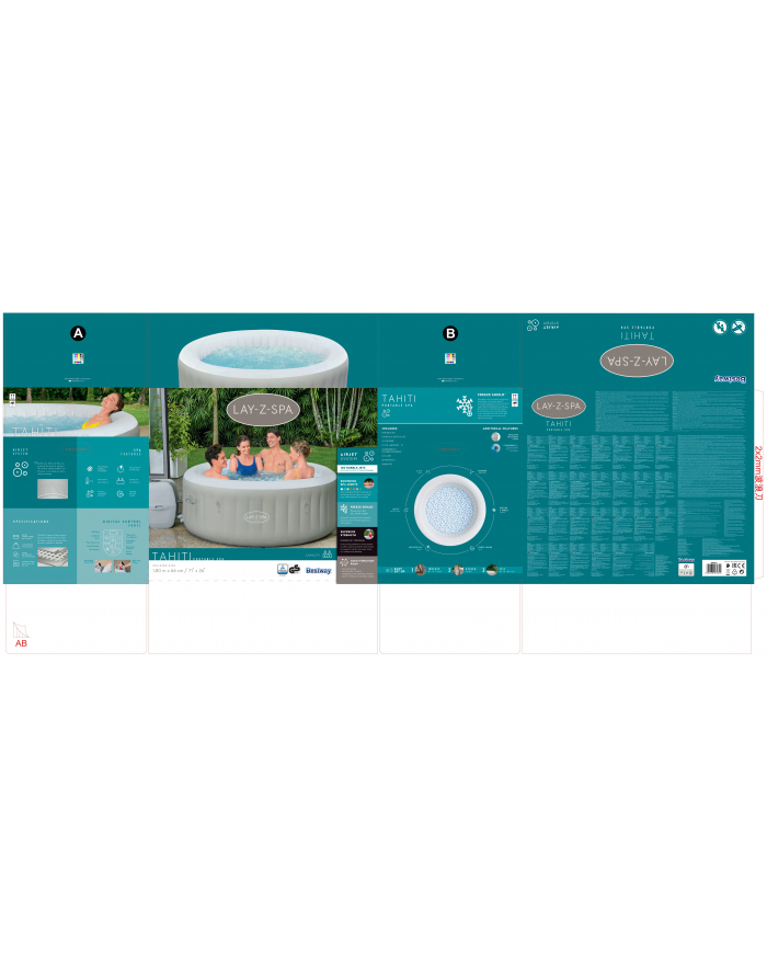 Dmuchany Basen Jacuzzi z Hydromasażem Lay-Z-Spa Tahiti 60007 BESTWAY główny