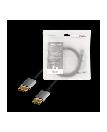 logilink Kabel DisplayPort 4K/60 Hz,DP/M do DP/M aluminium 2m