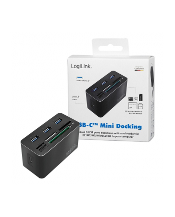 logilink Stacja dokująca USB3.2 8-portów, mini Czarna