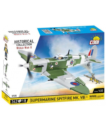 COBI 5725 Historical Collection WWII Samolot myśliwski brytyjski Supermarine Spitfire Mk.VB 352 klocki