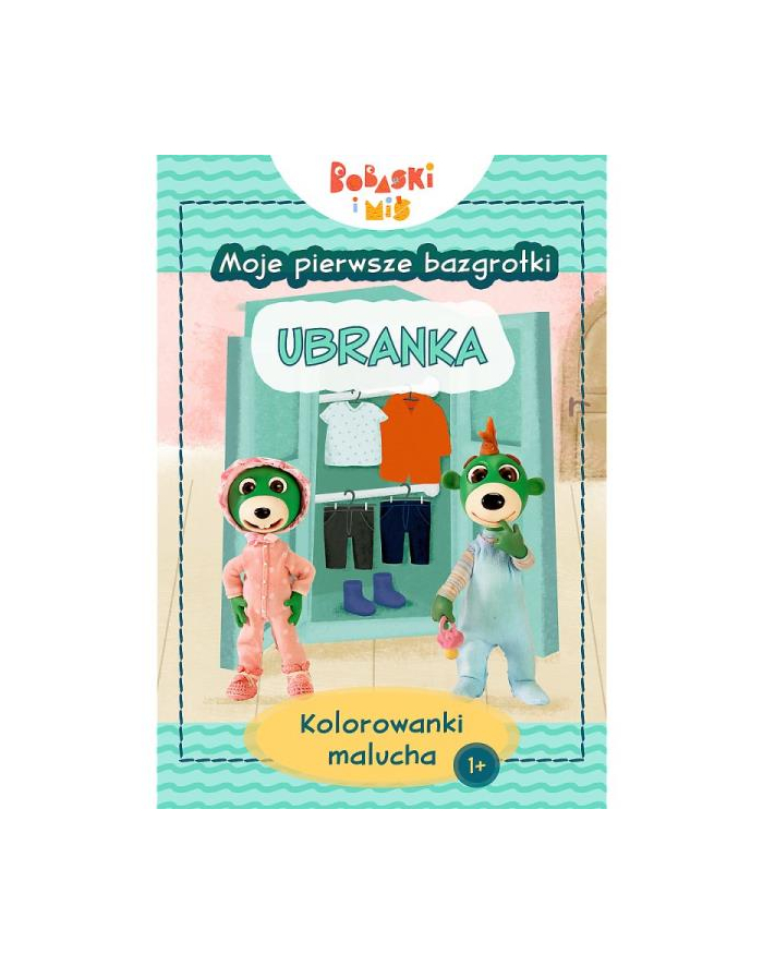 Bobaski i miś. Moje pierwsze bazgrołki. Kolorowanki malucha. Ubranka KS66201 Trefl główny