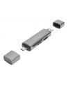 digitus Czytnik kart 3-portowy USB Typ C/ USB 3.0 SuperSpeed SD Micro SD HQ  aluminium Szary - nr 14